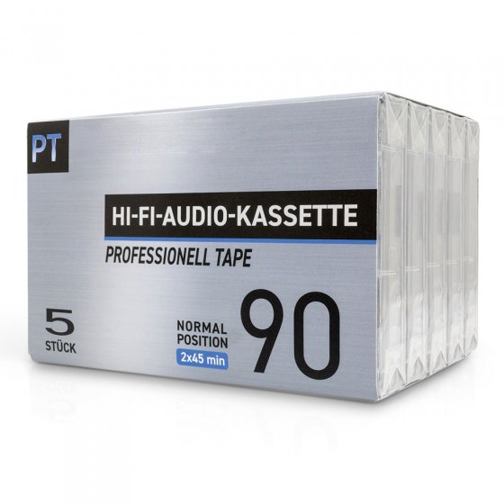 5er-Pack Audiokassetten 90 min 