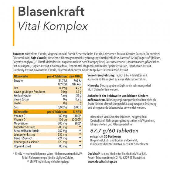 Blasenkraft Vital Komplex 